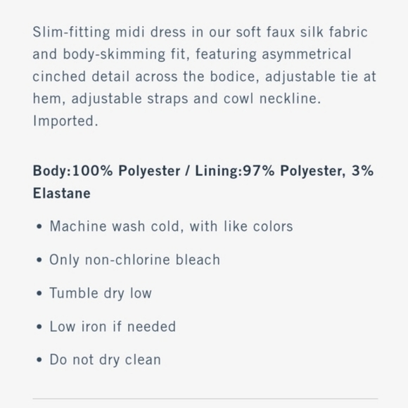 Abercrombie & Fitch - Asymmetrical Cinched Midi Dress - Size M  (NWT) - Picture 7 of 14